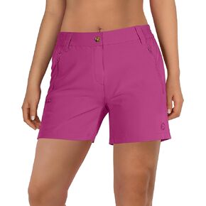 Outdoor Ventures Women's Hiking Shorts Stretch Lightweight Golf Shorts Quick Dry UPF 50+ 5 inch Cargo Short for Camping