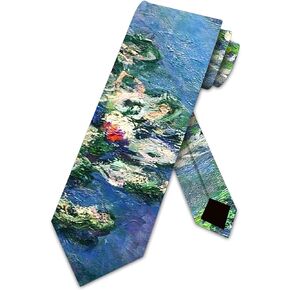 Water Lily Ties Mens Art Necktie Monet Water Lilies Tie