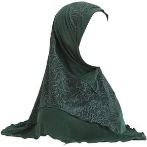 NICEYST Women Muslim Hijab Instant One Piece Islamic Head Scarf Full Cover Headwrap Lace Turban Hair Cap Shawl Wrap