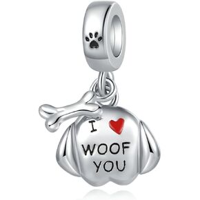 NARTGO Cute Pet Cat Dog Charm Compatible with Pandora Charms Bracelets for Women Girls