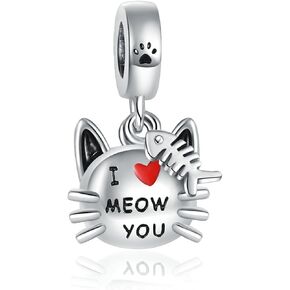 NARTGO Cute Pet Cat Dog Charm Compatible with Pandora Charms Bracelets for Women Girls in Saudi Arabia