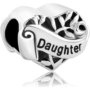 CharmSStory Mothers Day Gifts Grandma/Wife/Sister/Niece/Aunt Heart I Love You Beads For Bracelets