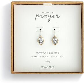 DEMDACO Wrapped in Prayer Womens One Size Metal Fashion Dangle Drop Earrings Sacred Heart