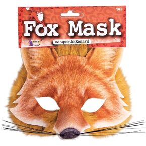 Forum Novelties 78699 Unisex-Adults Half Mask-Fox, Light Brown, Standard, One Size, Multicolor