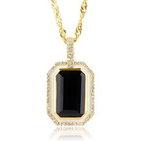 MAX + STONE 925 Sterling Silver Pendant Necklace |Gemstone Pendant Necklaces For Women | Gold Plated Jewelry For Women | Sterling Silver Birthstone Necklace For Women