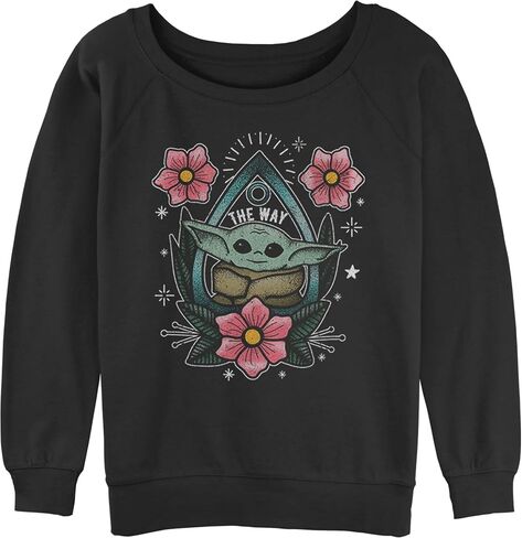 STAR WARS Women's Mandalorian Planchette Child Junior's Raglan Pullover with Coverstitch in Saudi Arabia