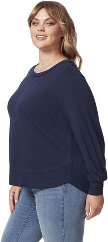 Jessica Simpson Womens Ribbed Crew Neck Pullover Top in Saudi Arabia