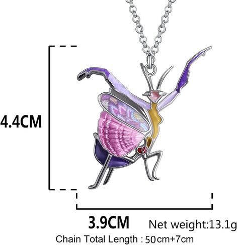 Enamel Alloy Praying Mantis Necklace Insects Pendant Novelty Jewelry for Women Girls Charms Gifts in Kuwait
