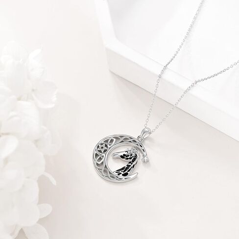 Giraffe Necklace Sterling Silver Giraffe Pendant Necklace Giraffe Jewelry Gifts for Women Girls Animal Necklace in Saudi Arabia