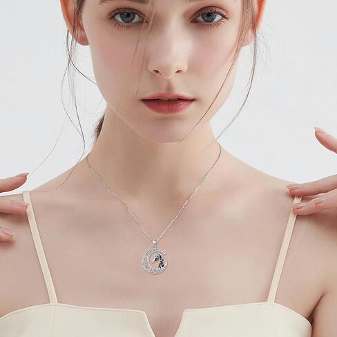Giraffe Necklace Sterling Silver Giraffe Pendant Necklace Giraffe Jewelry Gifts for Women Girls Animal Necklace in Saudi Arabia