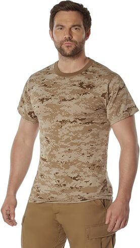 Rothco 22677 100% Cotton Camo T-Shirt Color : Desert Digital Camo,Size : S in Saudi Arabia