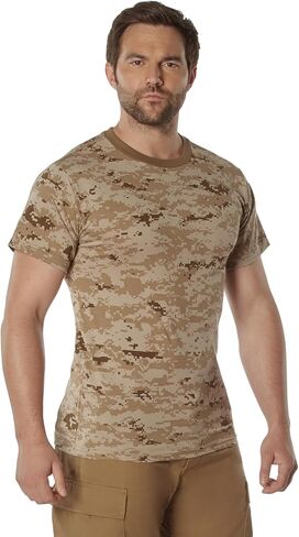 Rothco 22677 100% Cotton Camo T-Shirt Color : Desert Digital Camo,Size : S in Saudi Arabia