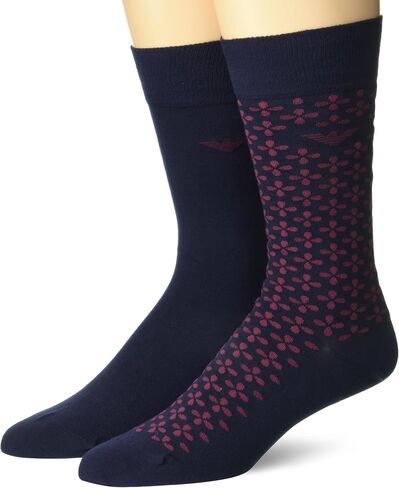Emporio Armani Men's 2 Pack Short Socks, Marine, One Size in Saudi Arabia