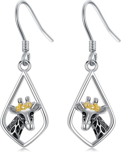 URONE Hummingbird/Koala/Bat/Giraffe Earrings for Women 925 Sterling Sliver Dangle Earrings Animal Jewelry Gift in Saudi Arabia