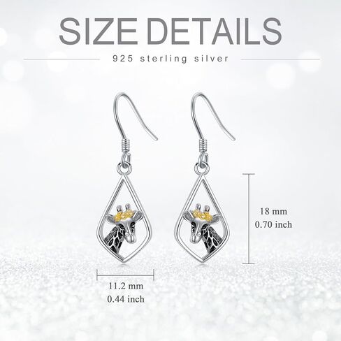 URONE Hummingbird/Koala/Bat/Giraffe Earrings for Women 925 Sterling Sliver Dangle Earrings Animal Jewelry Gift in Saudi Arabia