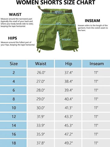 TRGPSG Womens Hiking Shorts, Bermuda Cargo Shorts, 7" Summer Camo Shorts Y2K Shorts for Women with Zipper Pocket(No Belt) in Saudi Arabia