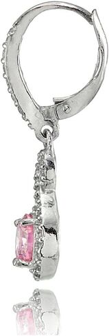 الجنيه الاسترليني من الفضة مكعب زركونيا إنفينيتي تتدلى أقراط Leverback in Kuwait