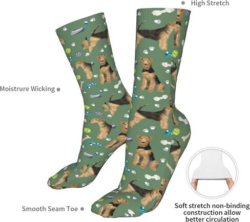 اوتوز جوارب رياضية للكاحل للرجال من ايرديل تيرير تويز للكلاب من سلالات الكلاب بلون اخضر متوسط للرجال والنساء، جوارب قطنية, أسود, مقاس واحد in Kuwait