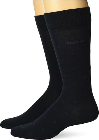 BOSS Men's Two Pack Regular Length Dress Socks with Dot Design in Saudi Arabia