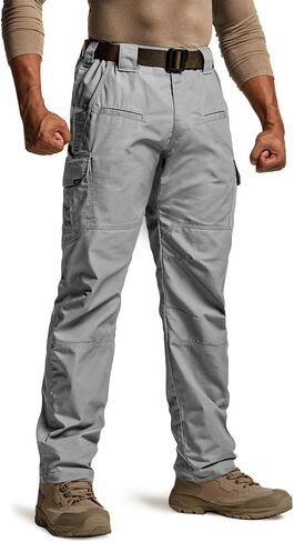 CQR Men's Tactical Pants, Water Resistant Ripstop Cargo Pants, Lightweight EDC Work Hiking Pants, Outdoor Apparel in Saudi Arabia