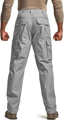 CQR Men's Tactical Pants, Water Resistant Ripstop Cargo Pants, Lightweight EDC Work Hiking Pants, Outdoor Apparel in Saudi Arabia
