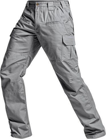 CQR Men's Tactical Pants, Water Resistant Ripstop Cargo Pants, Lightweight EDC Work Hiking Pants, Outdoor Apparel in Saudi Arabia
