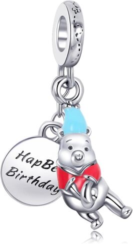 اي زي توكسيدو حلية متدلية لعيد الميلاد بتصميم ويني ذا بوه من الفضة الاسترلينية عيار 925 للاساور in Kuwait