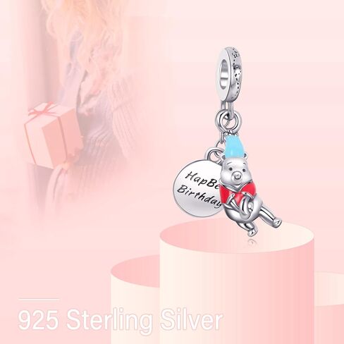 اي زي توكسيدو حلية متدلية لعيد الميلاد بتصميم ويني ذا بوه من الفضة الاسترلينية عيار 925 للاساور in Kuwait