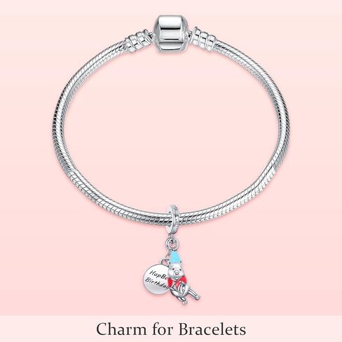 اي زي توكسيدو حلية متدلية لعيد الميلاد بتصميم ويني ذا بوه من الفضة الاسترلينية عيار 925 للاساور in Kuwait