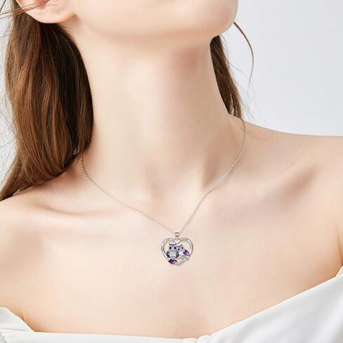 ONEFINITY Sterling Silver Owl Necklace Mother Daughter Owl Lover Bird Pendant Necklace Mother's Day Gifts for Women Grandmother Daughter Mom in Saudi Arabia