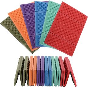 PATIKIL Foldable Cushion Seat, 12 Pack Camping Sitting Pad 15"x1" Waterproof XPE Foam Outdoor Sitting Mats for Picnic Hiking Stadium Travel, 6 Colors