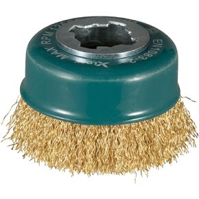 Makita D-72671 X-Lock 3" Brass Coated Carbon Steel Crimped Wire Cup Brush