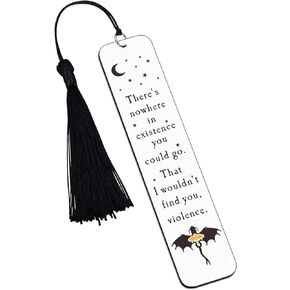 Dragon Merch for Women Men Dragon Bookmark for Him Her Book Lover Gift Bookish Gift for Book Fans Nerd Bookworm Fantasy Merchandise Book Club Gift in Bulk Dragon Bookmark Black and Gold