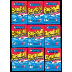 Lot of 9 1989 Donruss Baseball Wax Packs (135 Cards) Possible Ken Griffey Jr Rookie Card