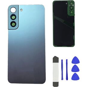 بديل الزجاج الخلفي لهاتف Galaxy S22 Plus لهاتف Samsung Galaxy S22 Plus 5G غطاء خلفي زجاجي مع عدسة زجاجية للكاميرا وأجزاء شريط + أدوات (أخضر فانتوم) in Saudi Arabia