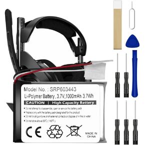 WUHAO for Astro A50 Wireless Gaming Headset Replacement Battery [2024 Upgraded] SRP603443 Battery 3.7V with Tool Repair Kit
