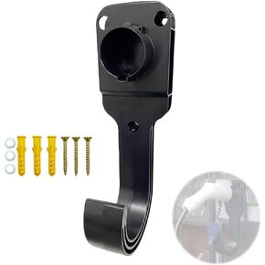Becony Universal Electric Car J-Hook Charging Cable Holder Compatible with Tesla BYD Lexus Cadillac,Hanging Vehicle Wall Mount Connector Adapter Bracket Char-ger Station Accessories