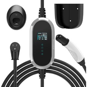 Rhino Charge P1001 Tesla Charger 40 Amp, ETL Certified Level 2 NEMA Plug, 25 ft Extension Cord, Portable&Wall Mounted Electric Car Charger for Tesla Models 3/Y/S/X (40A)