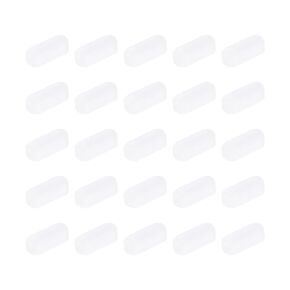 MECCANIXITY Magnetic Stirrer Mixer Stir Bar Rod 7mm(0.28") x3mm Cylinder Shape PTFE Coating Magnet White for Laboratory 25Pcs