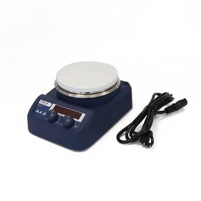 ULAB LED Hotplate Magnetic Stirrer, Stainless Steel with Ceramic Coated Hotplate, Heating Temperature up to 280°C, USA Plug, 100V-120V/50Hz/60Hz, UMP1006