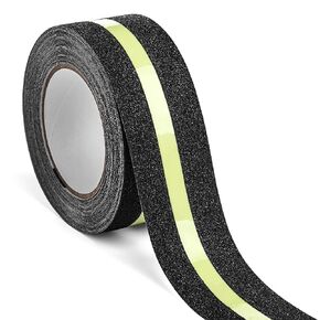 Typhon East Anti Slip Traction Tape with Glow in Dark - 2 Inch x 30 Feet - Abrasive Adhesive Tape for Stairs - Reduce The Risk of Slipping for Indoor or Outdoor Stair - Skateboard Grip Tape