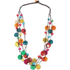 IMIKEYA Bohemian Beads Necklace Bohemia Boho Beads for Women Fashion Jewelry Necklace