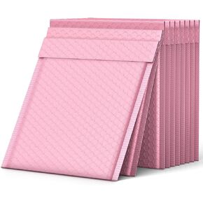 8x10 Light Pink Bubble Mailers Padded Mailers Bubble Envelopes Self Sealing Shipping Bags, 25 Pack