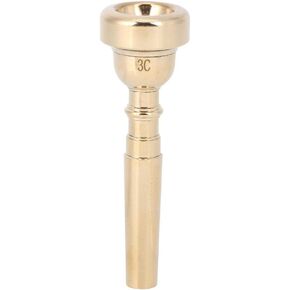 Bb Tone Trumpet Mouthpiece, Metal Gold Trumpet Mouthpiece, 3C 5C 7C(Gold 3C)