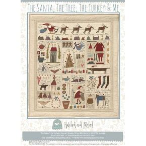 The Santa, The Tree, The Turkey and Me Pattern by Hatched and Patched