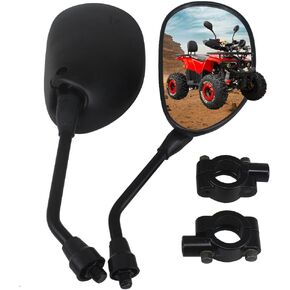 ATV Rear View Mirror, HKOO 360 Degrees Ball-Type Side Rearview Mirror with 7/8" Handlebar Mount Compatible with Motocycle Scooter Moped Polaris Sportsman Honda ATV Dirt Bike Cruiser Chopper