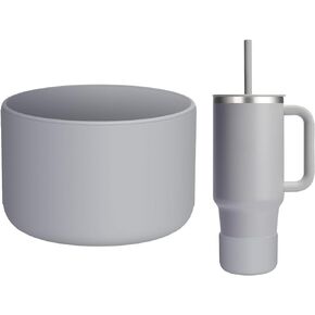 غطاء حذاء من السيليكون WUQID متوافق مع كوب السفر Hydro Flask بمقبض 32oz&40oz وزجاجة Hydroflask 12-24oz وستانلي 20 30 40oz بهلوان، مناسب للجزء السفلي من 2.83 إلى 2.95 بوصة، غطاء زجاجة مضاد للانزلاق