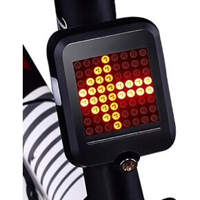 Intelligent Bike Tail Light with Automatic Direction and Brake Sensor, Smart Rechargeable Led Rear Bike Light to Enhanced Safety and Increased Visibility for Bicycle and Scooter