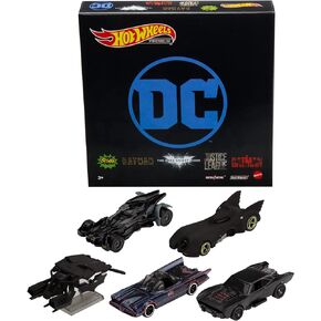 Hot Wheels Batman Batmobile Bundle, Set of 5 Fan-Favorite Batmobile Castings in 1:64 Scale with Special Packaging