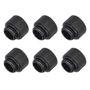 MECCANIXITY Male to Female Extender Fitting G1/4 x 15mm for Water Cooling System Black 6pcs